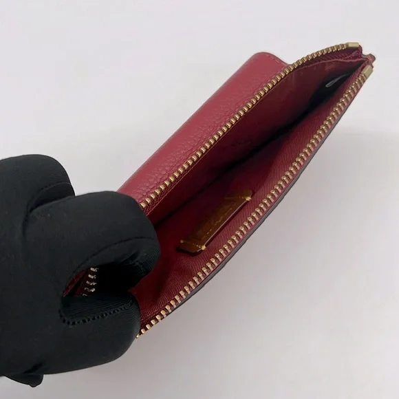 Coach CJ866 Essential Phone Wallet Brass/Enamel Red - Picture 9 of 14